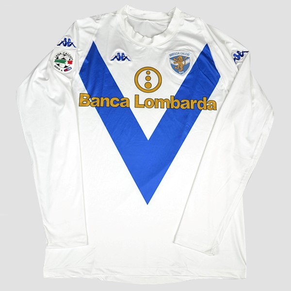 Camiseta Brescia Calcio Replica Segunda Ropa ML Retro 2003/04 Blanco